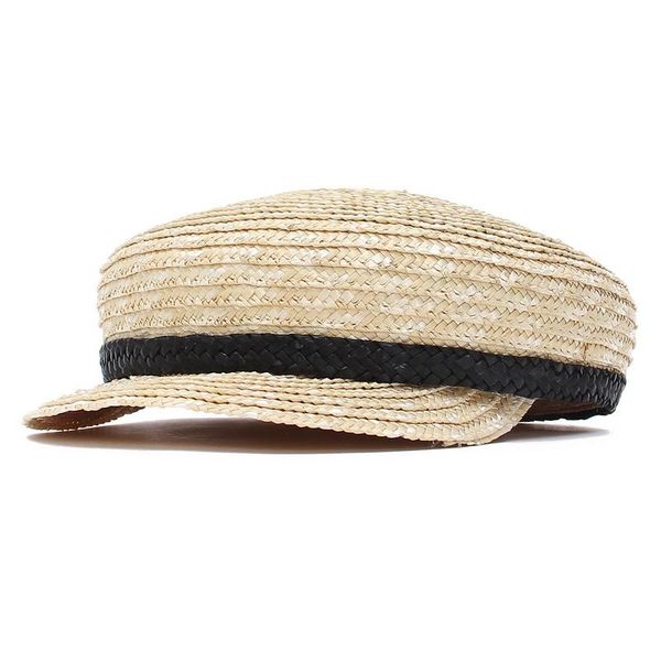 

berets sun hat straw women summer casual elegant ladies beret french style fashionable vintage painters, Blue;gray