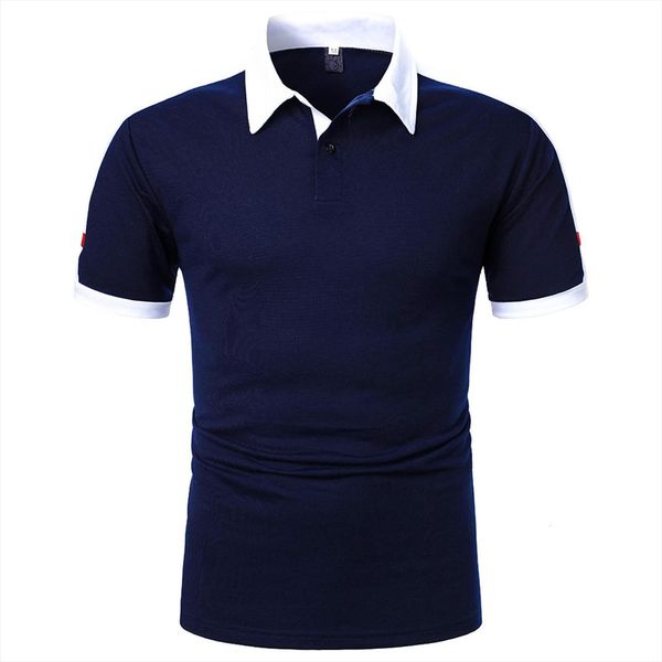 

shirts casual style white solid mens polo color short sleeve regular version summer cotton shirt, White;black