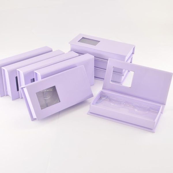 

wholesale eyelashes box package lashes case packaging custom faux cils mink eyelash strip makeup magnetic storage vendor false