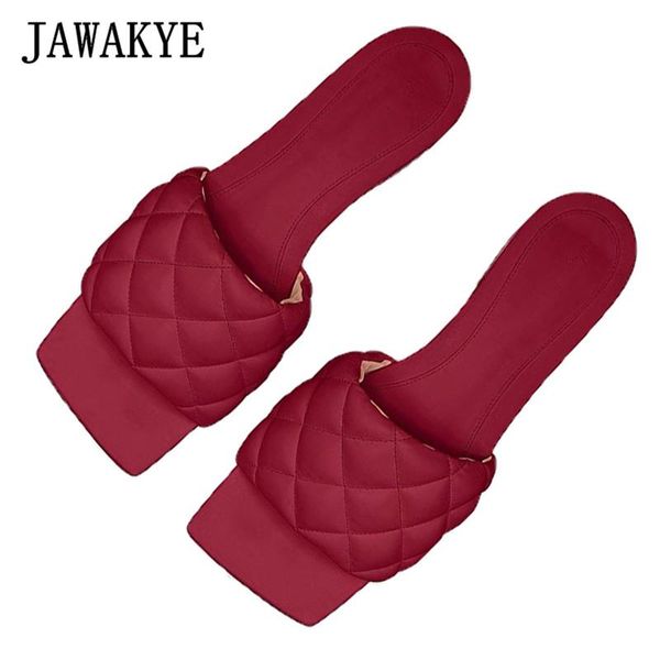 

slippers summer lattices leather flat women cozy square toe beach shoes multicolor runway mules flipflops large size, Black