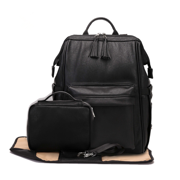 

diaper bags baby bag solid pu leather mummy maternity large capacity travel back pack stroller with changing pad