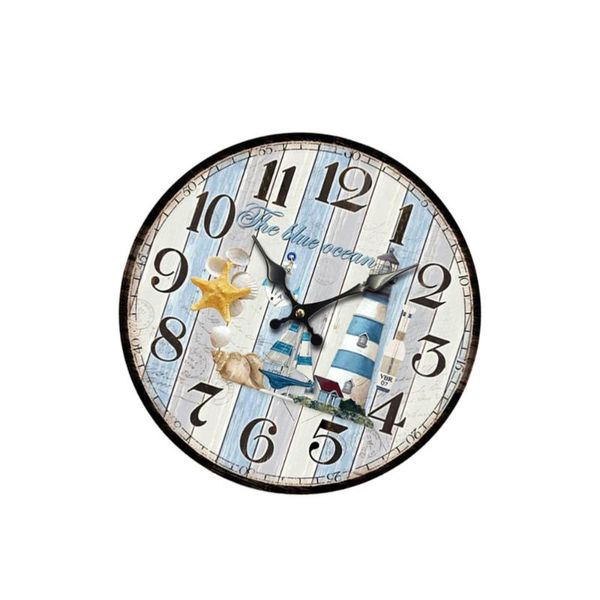 

wall clocks ocean theme clock household decor living room decorative (without battery)