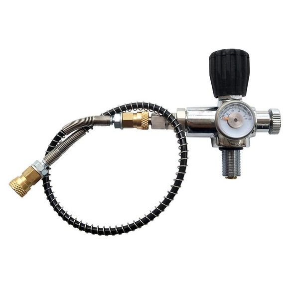 

diving masks scuba valve air filling station refill adapter with 36mm 400 bar, 6000 psi pressure gauge 60cm high hose m18x1.5