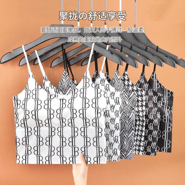 

wrapping, back beauty, sling, sports underwear, latex, of traceless ice silk vest, no steel ring bra, lady, Black;white