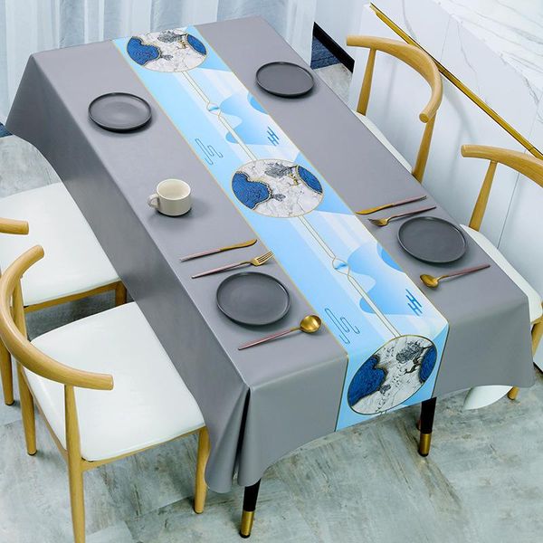 

table cloth chinese style tablecloth blue pattern dustproof rectangular dinning restaurant coffee mat wedding decor