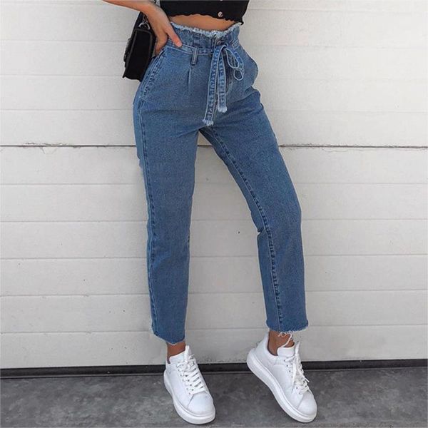 

women's jeans blue clothing streetwear retro fashion straight pants women denim waist