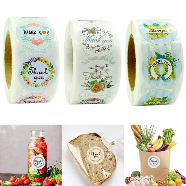 

gift wrap 500pcs 25mm flower thank you stickers diy wedding candy seal labels label