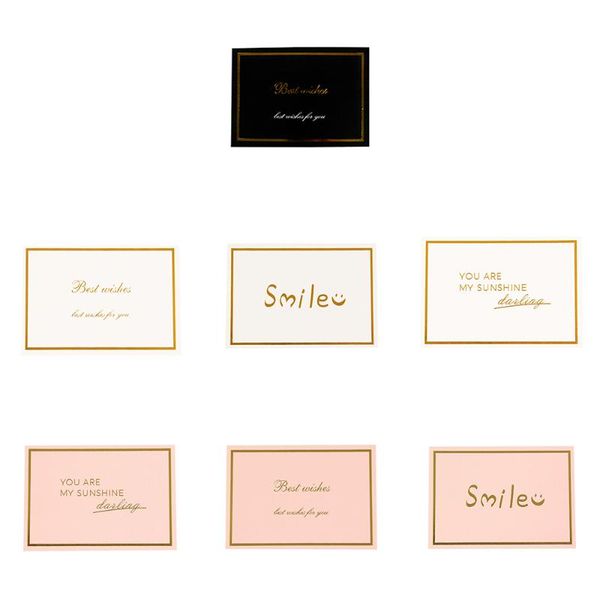 

greeting cards 20pcs mini gold embossed thank you card valentine happy birthday christmas party wedding invitations letter