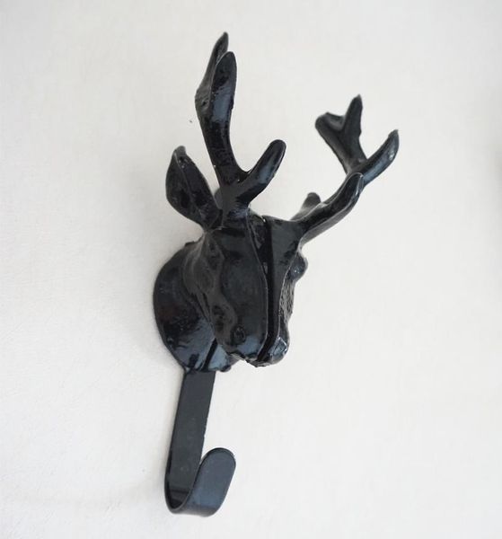 

robe hooks unique black deer wall hook metal vintage look animal decorative / coat hanger rack