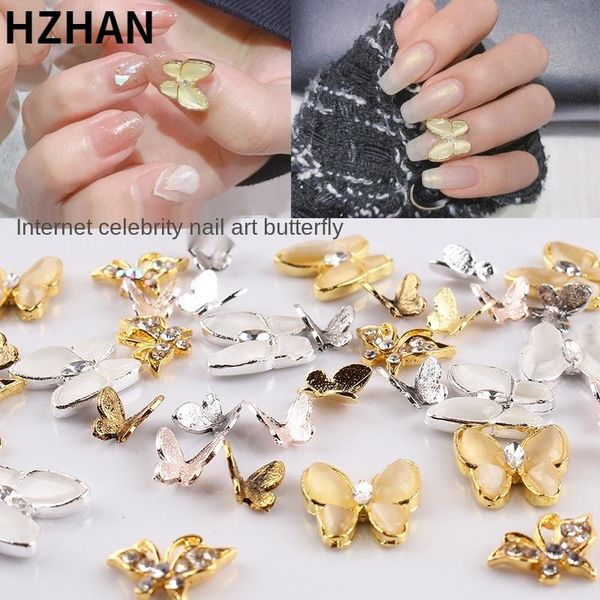 

nail art decorations hzhan studio rhinestones butterfly gems sequins nails panda, Silver;gold