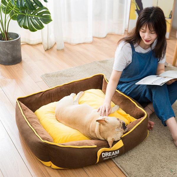 

cat beds & furniture bed dog house removable washable kennel mat for pet puppy foldable sleeping products cama perro