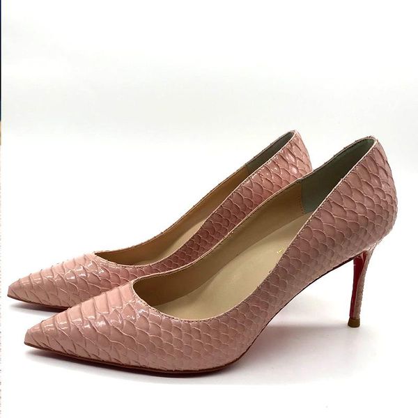 

dress shoes purple snake print high-heeled with stiletto and pointed temperament ladies recruiting global agents, Black