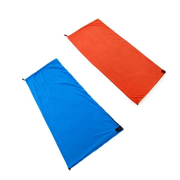 

2x single-side fleece sleeping bag portable outdoor camping ultralight bag(orange&royal blue) bags