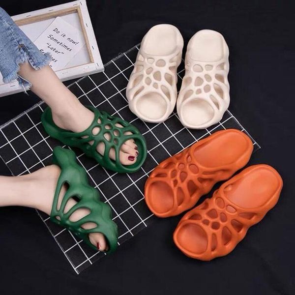 

slippers women summer outdoor beach sandals female non-slip home hole shoes beautiful slide, Black