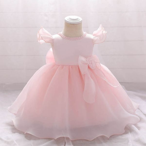 

girls dresses 1st birthday dress for baby girl clothes kids clothing pearl princess pettiskirt formal wear b7246, Red;yellow