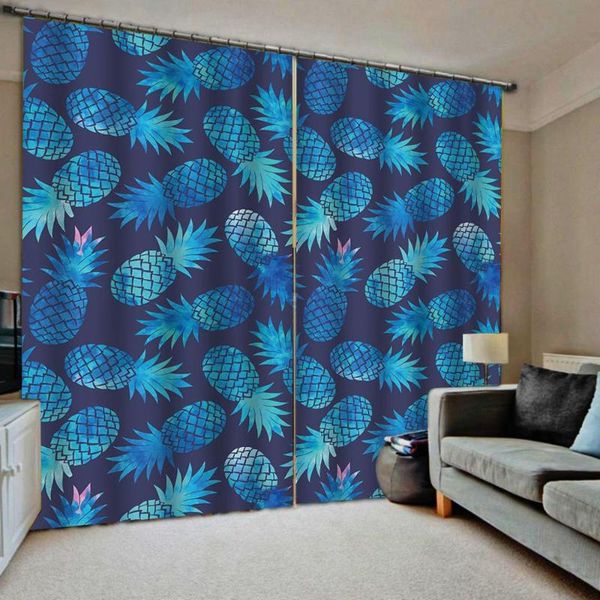 

curtain & drapes home decor blackout curtains 3d printing living room bedroom creative pineapple