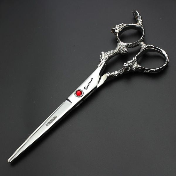 

hair scissors salon 6-inch set personalized red rock long handle styling
