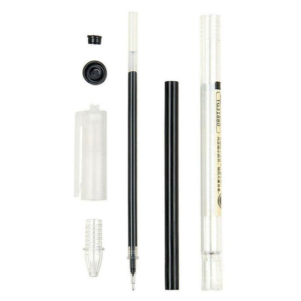 

gel pens 12 pcs/set 0.35mm black/ red color ink pen needle student supplies office school kawaii stationary x3t9
