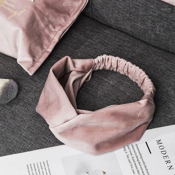 

hair accessories letter pattern fashion women girls ins bands flannel headbands turban bandage bandanas simple hairbands1