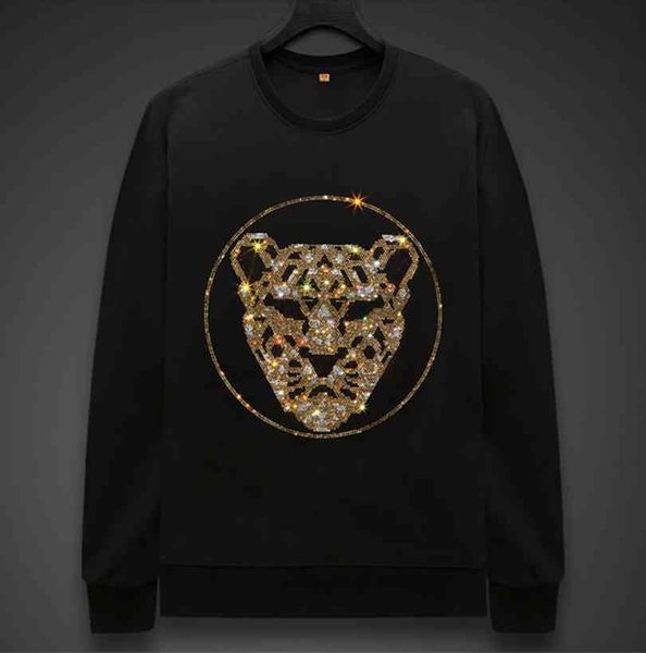 

hoodie the winter hoodie men's drilling crew neck turtleneck slim cotton selling jerseys, Black