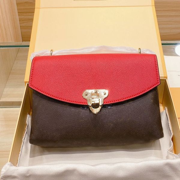 

women crossbody bag single shoulder chain bag ladies handbag brown wallet color matching classic old flower bag