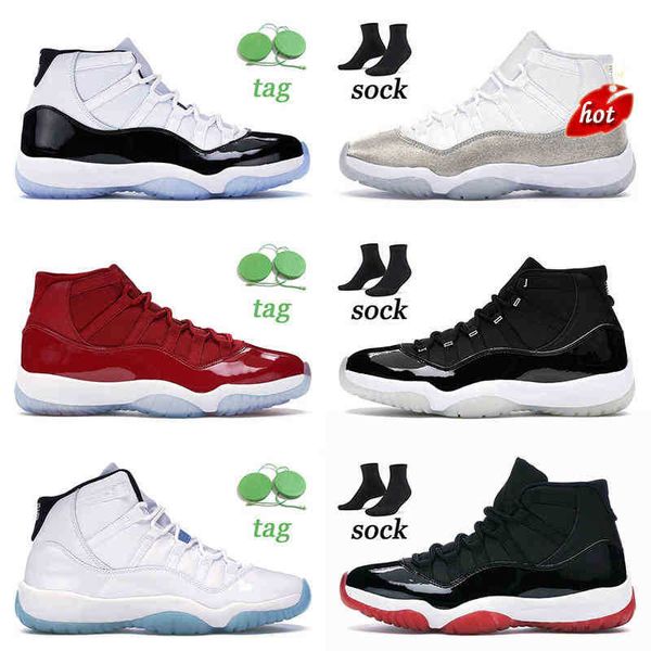 

{classic}{fashion}2021 basketball shoes 11 11s jumpman xi concord metallic silver 25th anniversary mens women bred trainers