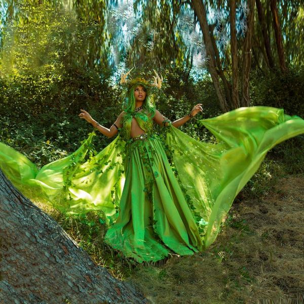 

party dresses poshoot dress fantasy green prom design satin with train applique chiffon long rob, White;black