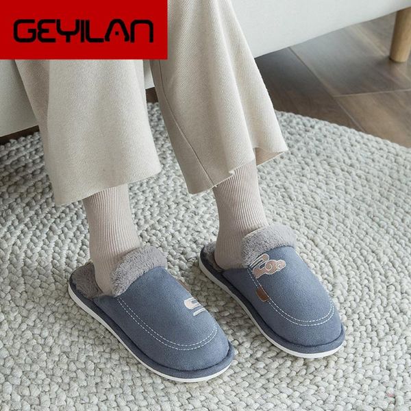 

slippers plush home schinelo masculino men comfortable slipper casual shoes soft bottoms, Black