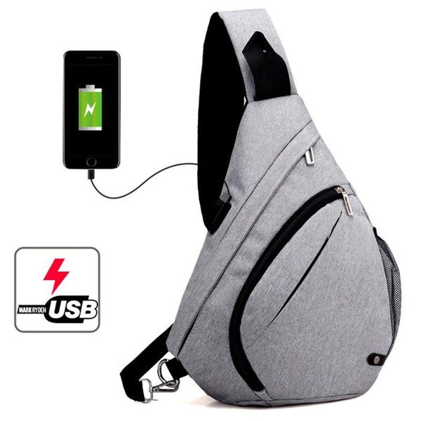 

backpack fashion men backpacks usb charging for teenagers boys school bag male one shoulder crossbody chest rucksack mochila