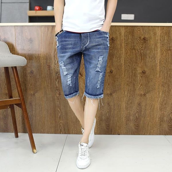 

men's shorts fashion man ripped, shorts, bermuda brand clothing in the summer of 111% breathable cotton male, White;black