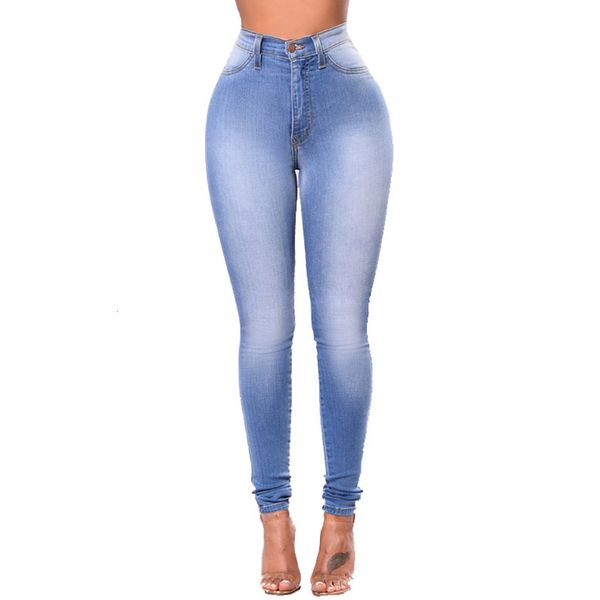 

women's jeans fashion hit style stretch high-waisted skinny children drjr, Blue