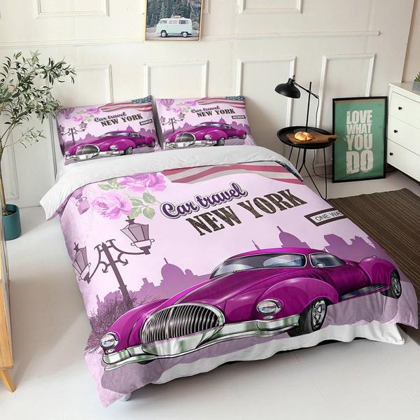 

bedding sets classic car printing home textiles single bed double quilt cover pillowcase sheet boy girl set from all over
