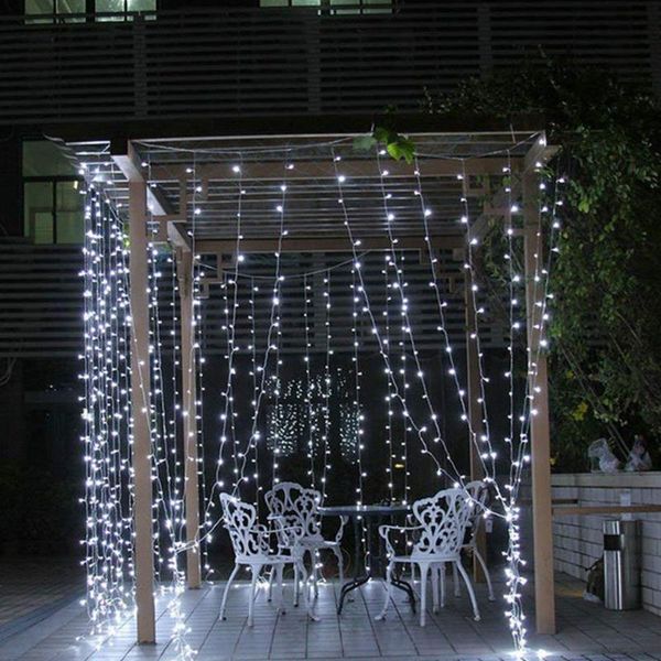 

curtain & drapes curtains for living room home textile double led lights with 8 modes string fairy wedding lighting w905