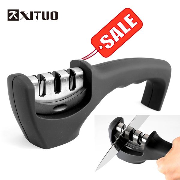 

xituo knife sharpener for ceramic stee straight and serrated knives & scissors - diamond/tungsten/ceramic sharpening bades