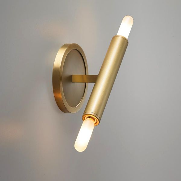 

wall lamps gold brass lamp post modern sconces nordic for bedroom bedside el vintage golden copper lights