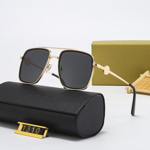 

2022 luxury new brand polarized sun glasses men women pilot sunglasses uv400 eyewear glasses metal frame polaroid lens with box case 1310, White;black