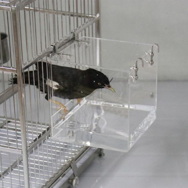

transparent birds bath bathtub acrylic for caged cockatiel clean pet yu-home bird cages