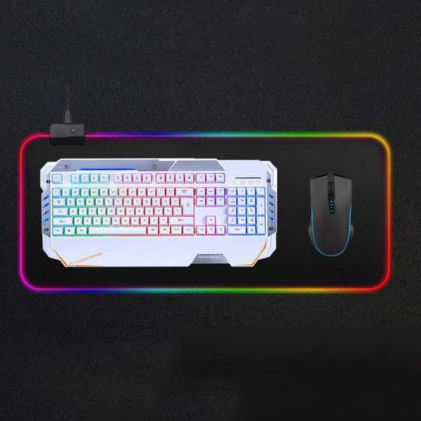 

mouse pads & wrist rests large led rgb pad usb wired lighting gaming gamer mousepad mice mat for computer overwatc h pubg alfombrilla raton