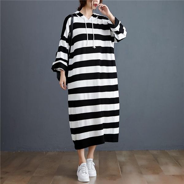 

maternity dresses 2021 brand spring dress woman casual striped large size pregnant clothing md-03104, White
