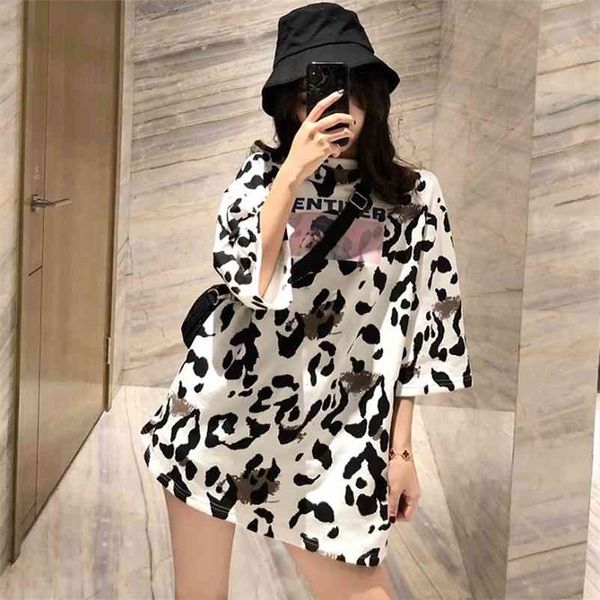

korean t-shirts women letter printed o-neck simple all-match harajuku hip hop streetwear womens tshirt summer chic t shirt 210722, White