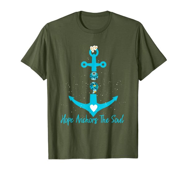 

hope anchors the soul semicolon - mental health awareness t-shirt, White;black