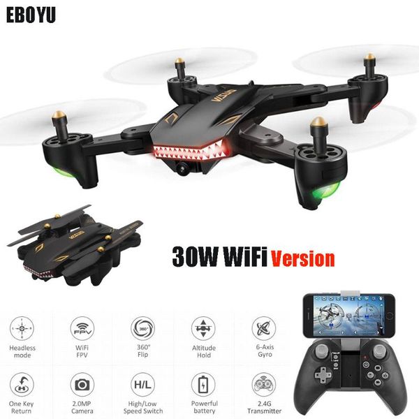 

-vga 0.3mp camera wifi fpv foldable drone one key return altitude hold g-sensor rc quadcopter rtf drones