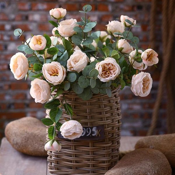 

decorative flowers & wreaths 1piece of 63cm rose pink silk peony artificial flower bouquet valentine's day gift diy home wedding party