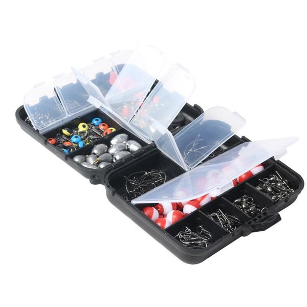 

263pcs fish tackle box fishing accessories case hook bait parts kit set boxes protective storage tools hooks