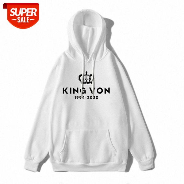 

rap king von men's and women's hooded sweater loose plus size hoodie #ky5m, Black
