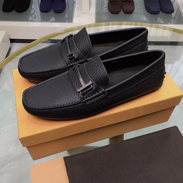 

2021ss men genuine leather business shoes luxury designer grind arenaceous 9 colors leisure and business dual purpose size 38-45, Black