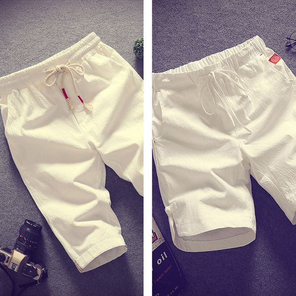 

a 996 seven minutes of pants in the summer of 2021 cotton shorts loose 7 six points 5 minutes of pants thin fashion casual pants, Blue