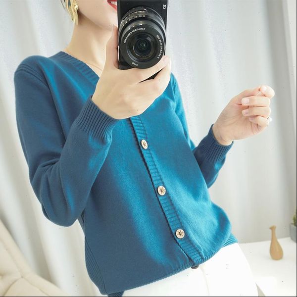 

womens sweaters cardigans autumn thin knitting blouse long sleeves v neck cuff dense quality sewing stars button ladies knitwear, White;black