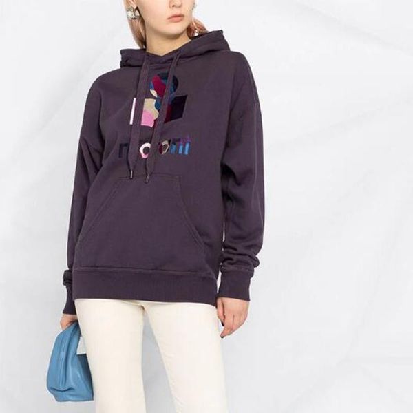 

women's hoodies & sweatshirts 2021 solid color long sleeve embroidery letter logo loose early spring ladies fashion sweatshirt hooded, Black