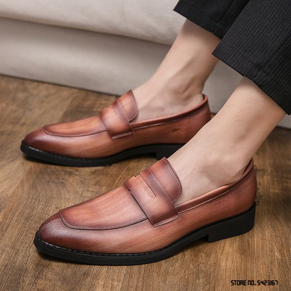 Moda Trendsetter Oxfords Rahat Ayakkabılar Moccasins Gelinlik Örgün Balo Flats Ayakkabı Zapatos Hombre Boyutu 38-46